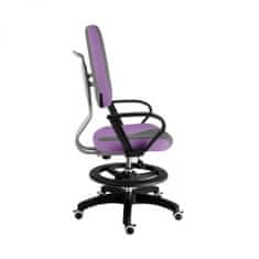KUPŽIDLE Dětská rostoucí židle s podnoží BAMBINO S – látka, šedo-fialová