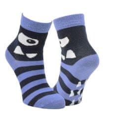  dětské barevné bavlněné elastické vzorované protiskluzové ponožky 8101924 3pack, modrá, 19-22