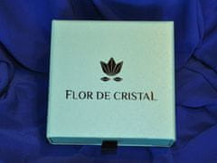 Flor de Cristal Sada stříbrných šperků: náušnice, náhrdelník, prsten Blue Velvet