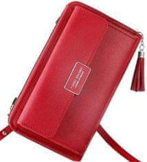 Camerazar Dámská peněženka s obálkou na telefon, stříbrný kovový hardware, měkká ekologická kůže, 20x11x4.5 cm