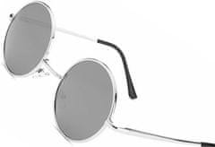 Camerazar Unisex Brýle Lenonki ve Stylu Klasických, Zrcadlové Čočky, Ochrana UV 400 kat. 3, Kovové Obroučky