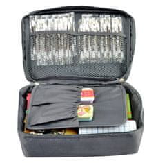 Camerazar Cestovní kosmetická taška TRAVEL organizér, nylon, 22x18x9 cm, s doplňkovým pouzdrem 21x14 cm