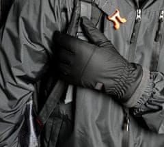 Camerazar Pánské zateplené dotykové rukavice, vodotěsné, antracitová barva, 100% polyester
