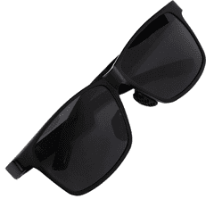 Camerazar Pánské polarizační sluneční brýle Nerdy, černé s hliníkovými zorníky, UV 400 kat. 3 filtr