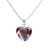 Nádherný náhrdelník Raspberry Kiss s perlou Lampglas NLH33