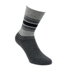 RS RS pánské bavlněné vzorované šedé vzorované ponožky 32186 3pack, 39-42