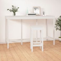 Vidaxl Barový stůl bílý 180 x 80 x 110 cm masivní borové dřevo