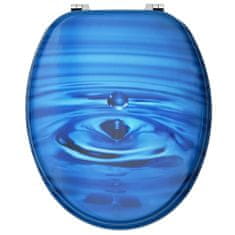 Vidaxl WC sedátka s víky 2 ks MDF motiv modré vodní kapky
