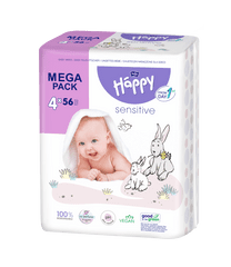 Bella Happy Baby mega pack čistící ubrousky sensitive 4 x 56 ks
