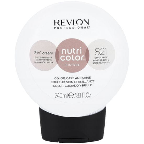 Revlon Nutri Color 821 Silver Beige - barvící maska na vlasy, 240ml, intenzivní, dlouhotrvající barvení vlasů