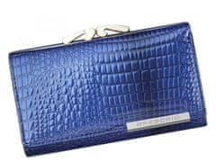 Gregorio Elegantní kožená lakovaná peněženka Gregorio TALIA, modrá
