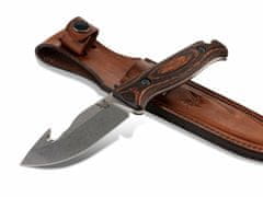 Benchmade Benchmade15004 SADDLE MOUNTAIN SKINNER lovecký nůž s vyvrhovacím hákem 10,7cm, dřevo, kožené pouzdro