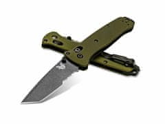 Benchmade 537SGY-1 Bailout Serrated kapesní nůž 8,6 cm, šedá, zelená, hliník, AXIS