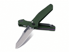 Benchmade 9400 Osborne Satin automatický nůž 8,6 cm, zelená, hliník, Reverse Tanto