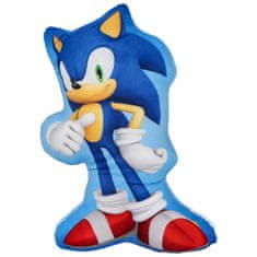 SETINO Dětský veselý polštářek s motivem Sonic, modrý