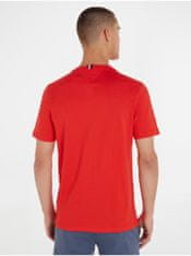 Tommy Hilfiger Červené pánské tričko Tommy Hilfiger M