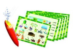 Trefl Malý objevitel Zvířata + kouzelná tužka edukační společenská hra v krabici 33x23x6cm