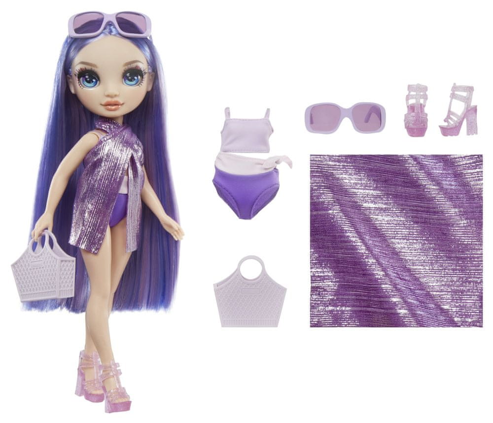 Levně Rainbow High Fashion panenka v plavkách Violet Willow