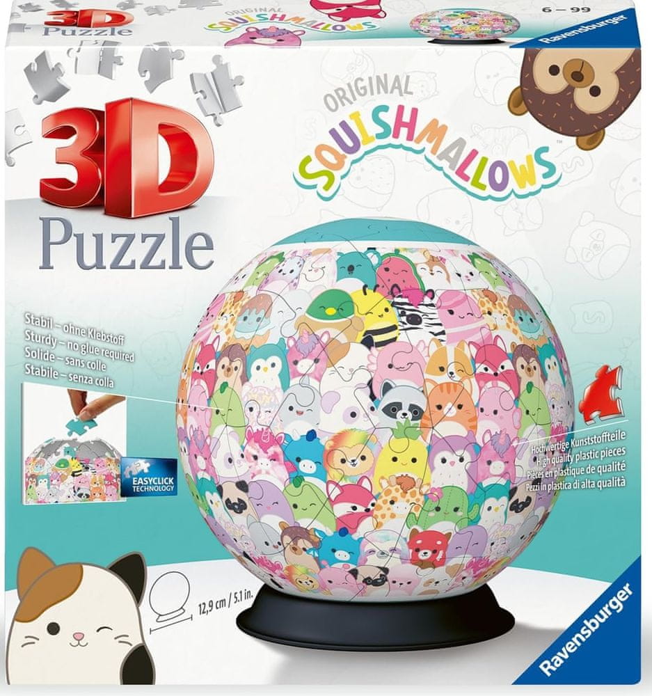 Levně Ravensburger 3D Puzzleball Squishmallows 72 dílků