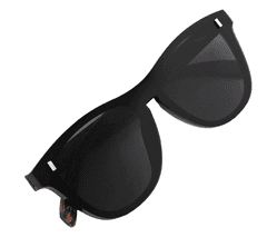 Camerazar Pánské polarizační sportovní brýle s bambusovými zorníky, černé, UV filtr 400 kat. 3