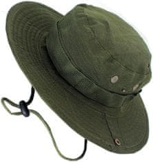 Camerazar Pánský taktický vojenský klobouk BOONIE, zelená barva, univerzální velikost 55-59 cm, materiál polyester a bavlna