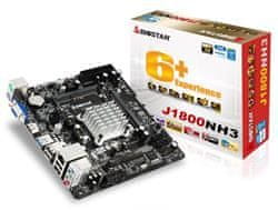 Biostar Intel J1800, MiniITX, GbE