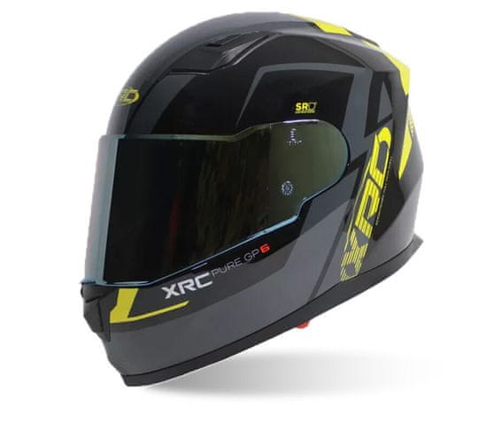 XRC Helma na motorku black/yellow fluo