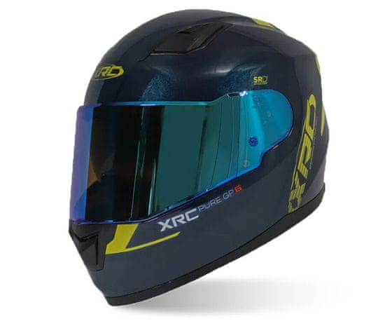 XRC Helma na motorku blue/yellow fluo