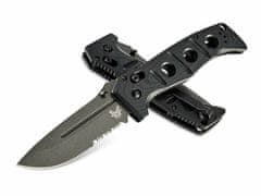 Benchmade 275SGY-1 Sibert Adams Tungesten Serrated taktický kapesní nůž 9,6 cm, šedá, černá, G10