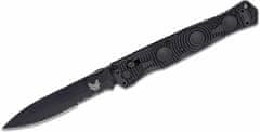 Benchmade 391SBK SOCP Black Serrated taktický kapesní nůž 11,4 cm, celočerný, CF-Elite