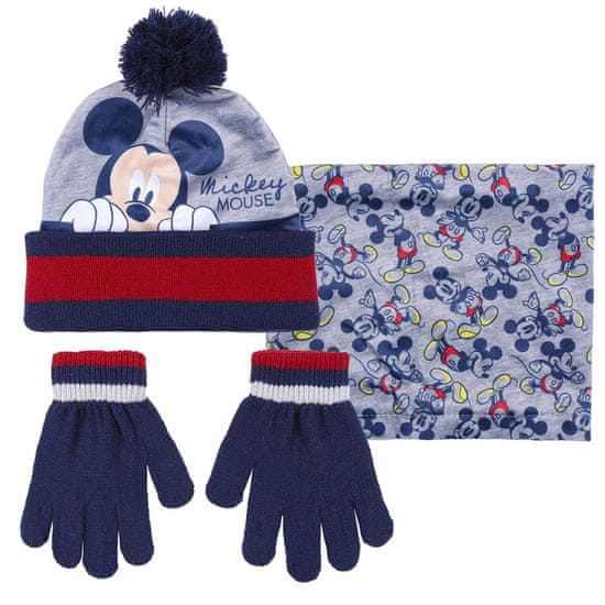 Artesania Cerda Cerda zimní set (čepice, nákrčník, rukavice) MICKEY