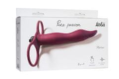 Lola Games Vibrační nástavec pro dvojitou penetraci Pure Passion Flirtini Wine red