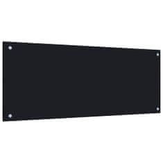Vidaxl Kuchyňský panel černý 100 x 40 cm tvrzené sklo