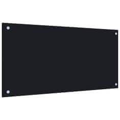 Vidaxl Kuchyňský panel černý 80 x 40 cm tvrzené sklo