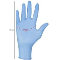 Iso Trade Jednorázové nitrilové rukavice 100 ks vel. S modré