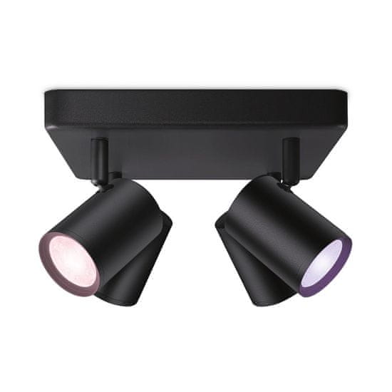 WiZ WiZ Imageo bodové LED svítidlo 4x GU10 4,9W 345lm 2200-6500K RGB IP20, černé