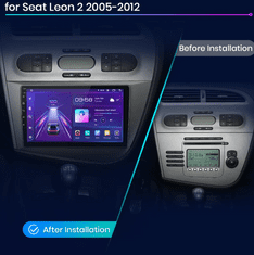 2din Autorádio Seat Leon 2 2005-2012 Android s GPS navigací, WIFI, USB, Bluetooth, Android rádio Seat Leon 2 2005-2012