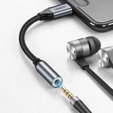 Ugreen Adaptér pro sluchátka Ugreen z 3,5 mm mini jack na USB-C 10 cm šedý (30632)
