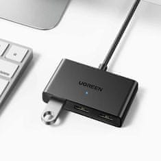 Ugreen Adaptér Ugreen USB 2 vstupy - 3 výstupy černý (CM409)