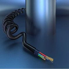 DUDAO Dudao dlouhý natahovací kabel AUX mini jack 3,5 mm pružinový 150 cm bílý (L12 bílý)
