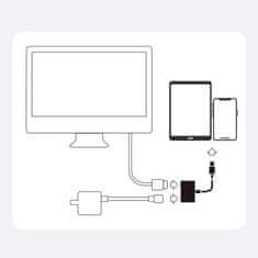 Joyroom Adaptér z Lightning (samec) na digitální HDMI (samice) + Lightning (samice) (S-H141 bílá)