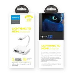 Joyroom Adaptér z Lightning (samec) na digitální HDMI (samice) + Lightning (samice) (S-H141 bílá)