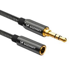 WOZINSKY Wozinsky mini jack (samice-samec) prodlužovací kabel AUX 3 m černý