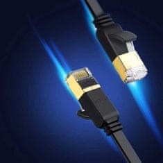 Ugreen Plochý síťový kabel Ugreen Ethernet RJ45 Cat 7 STP LAN 10 Gbps 3 m černý (NW106 11262)