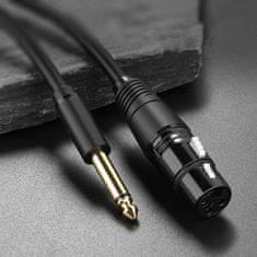Ugreen Ugreen audio kabel mikrofonní kabel XLR (samice) - 6,35 mm jack (samec) 5 m (AV131)