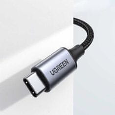 Ugreen Ugreen stereo audio kabel AUX 3,5 mm mini jack - USB typ C pro tablet a telefon 1 m černý (CM450 20192)