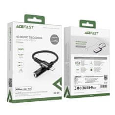 AceFast Acefast MFI audio kabel Lightning - 3,5mm mini jack (samice) 18cm, AUX černý (C1-05 black)