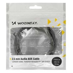 WOZINSKY Wozinsky úhlový kabel AUX (samec-samec) mini jack kabel 3 m černý