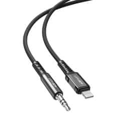 AceFast Acefast MFI audio kabel Lightning - 3,5mm mini jack (samec) 1,2 m, AUX černý (C1-06 black)