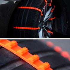 Netscroll Univerzální protiskluzové pásy/řetězy na pneumatiky, 10dílná sada - Ideální pro automobily, SUV, nákladní vozidla a kola, SkidStop